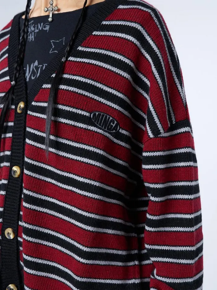 Clothing Alexa Striped Knit Cardigan Minga London Jackets