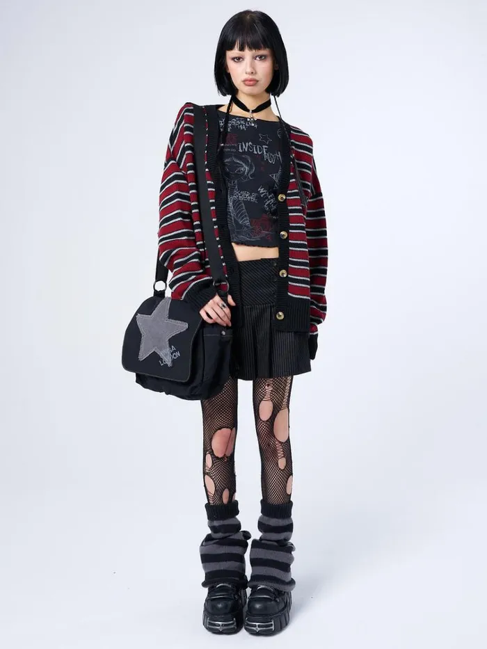 Clothing Alexa Striped Knit Cardigan Minga London Jackets