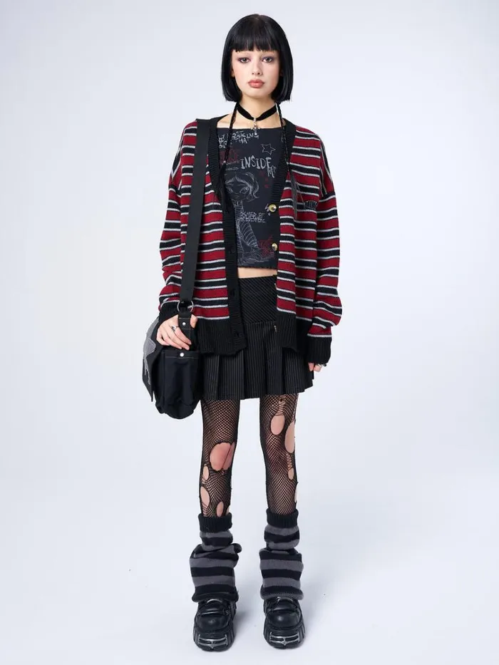 Clothing Alexa Striped Knit Cardigan Minga London Jackets