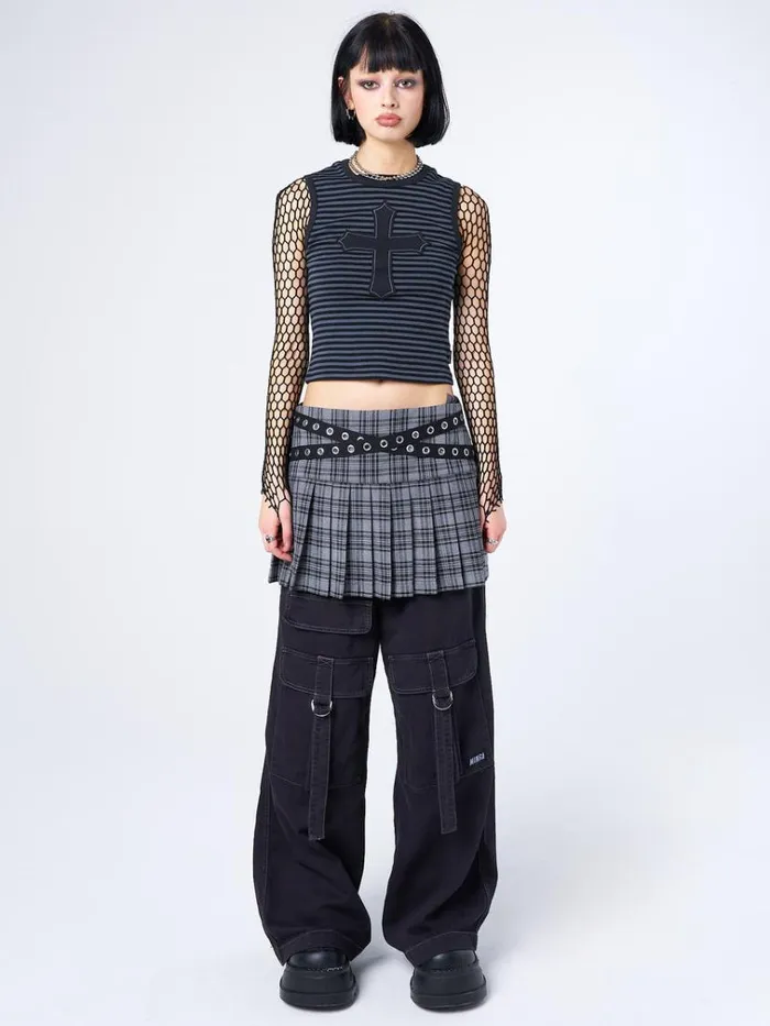 Clothing Anastasia Cross Striped Tank Top Minga London Tank Tops