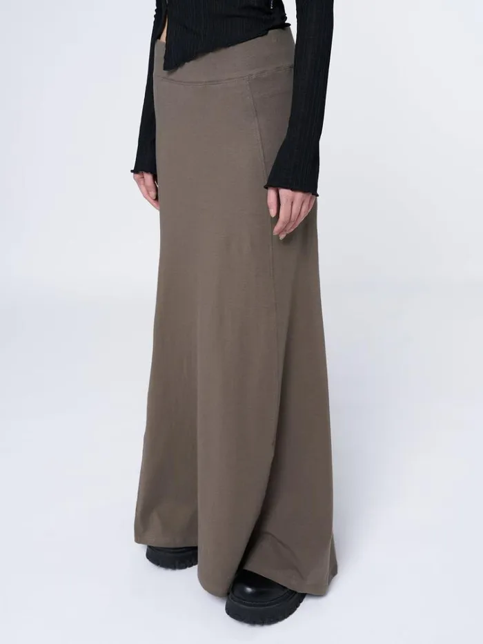 Clothing Aria Green Lined Maxi Skirt Minga London Skirts