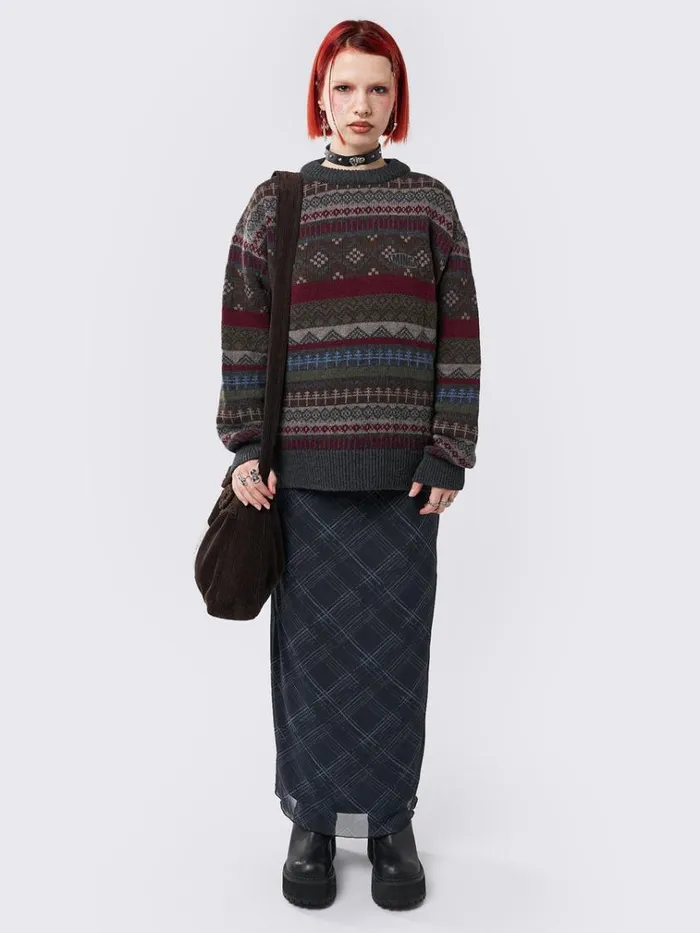 Clothing Ashton Jacquard Knit Sweater Minga London Sweaters
