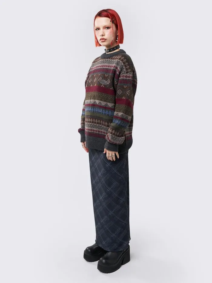 Clothing Ashton Jacquard Knit Sweater Minga London Sweaters