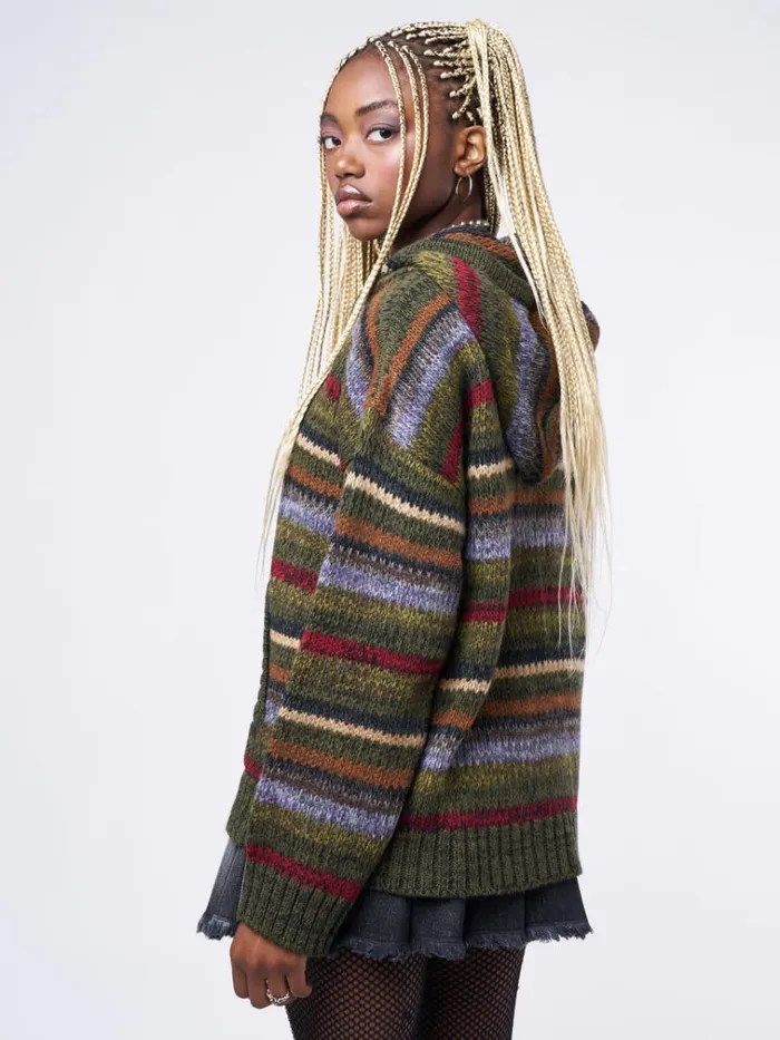 Clothing Aya Oversized Knitted ZipUp Hoodie Minga London Jackets
