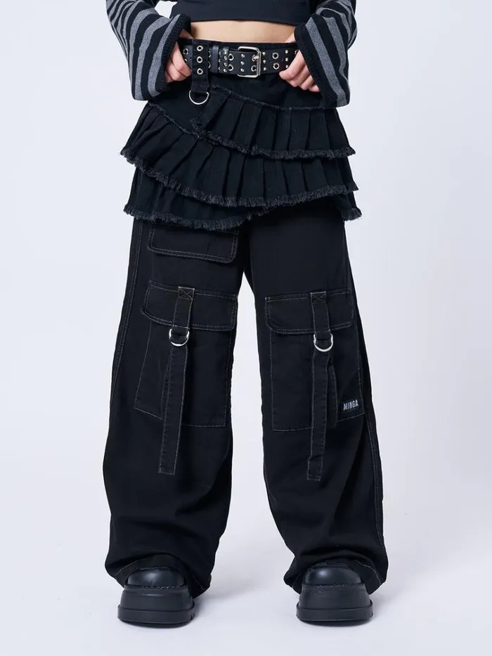 Clothing Azelia Black Pleated Mini Skirt Minga London Skirts