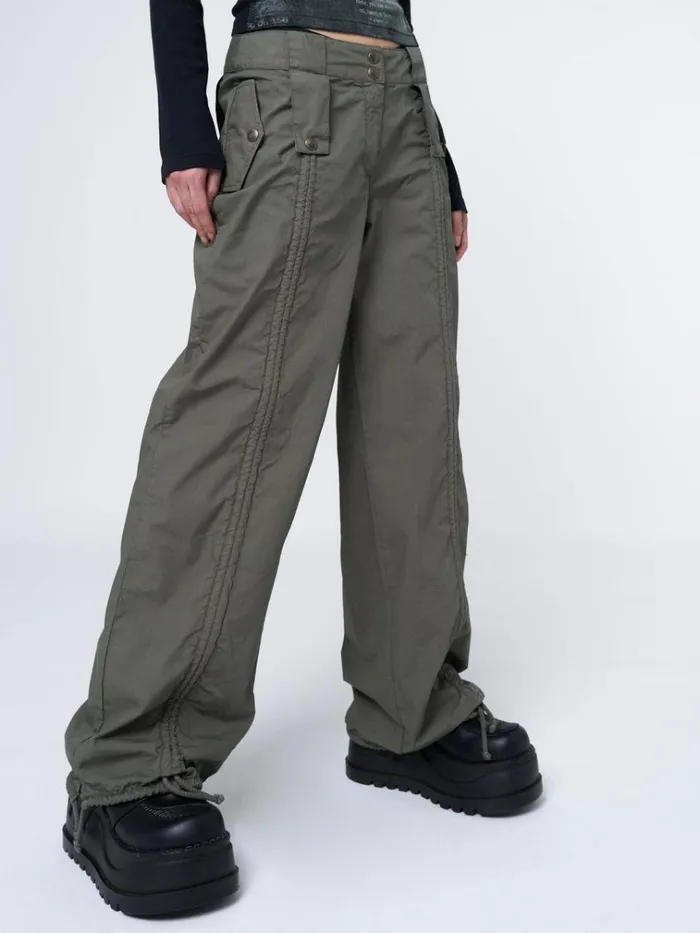 Clothing Bea Green Ruched Front Pants Minga London Pants