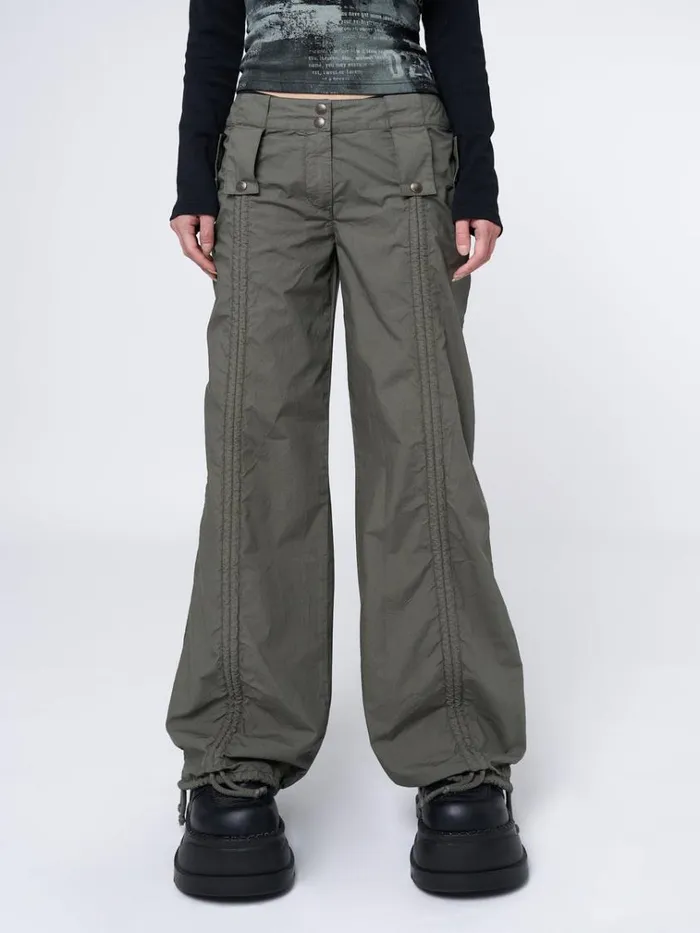 Clothing Bea Green Ruched Front Pants Minga London Pants