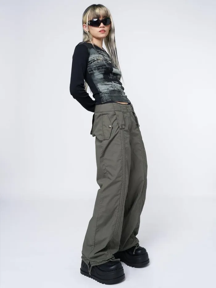 Clothing Bea Green Ruched Front Pants Minga London Pants