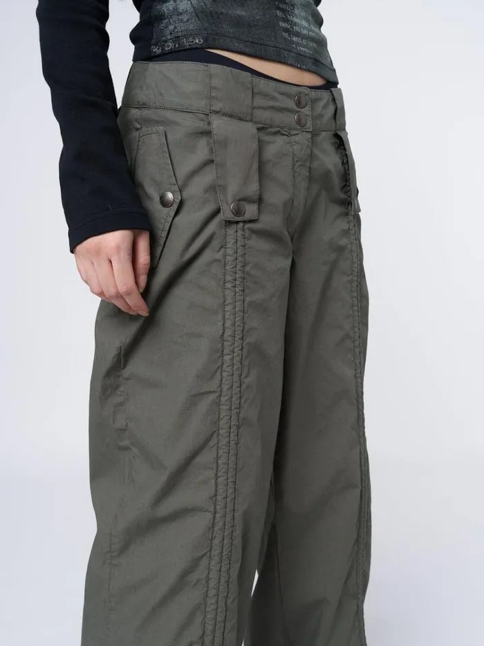 Clothing Bea Green Ruched Front Pants Minga London Pants