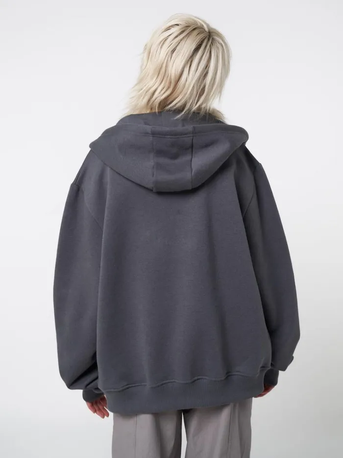 Clothing Billie Patch Prints Oversized Zip Up Hoodie Minga London Jackets