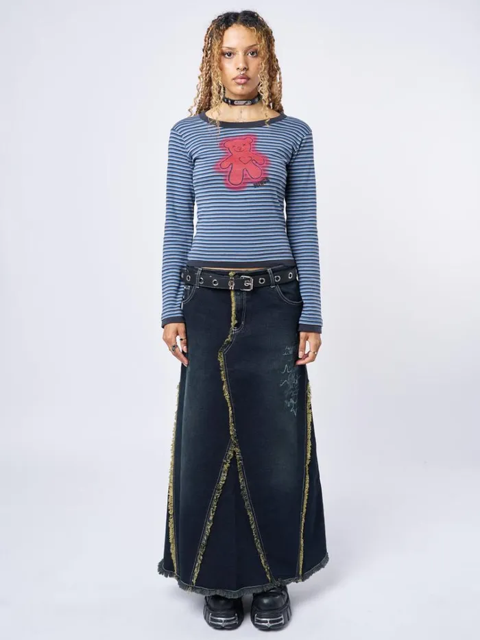 Clothing Bloody Teddy Blue Striped Top Minga London Long Sleeve Tops