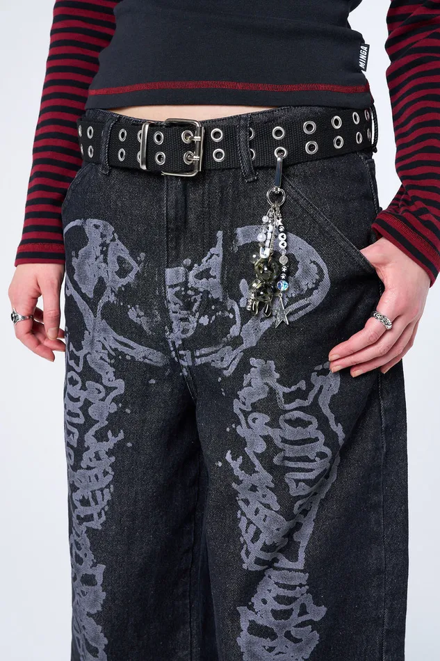 Clothing Bones Black Washed Jeans Minga London Jeans