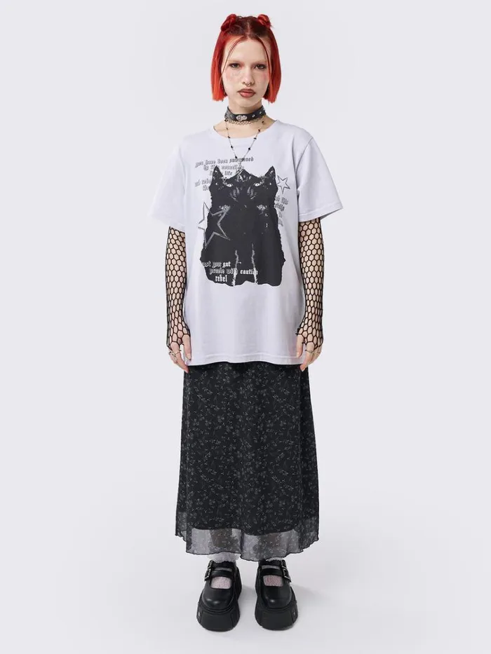 Clothing Cautious Kitty Graphic Tshirt Minga London Graphic Tees