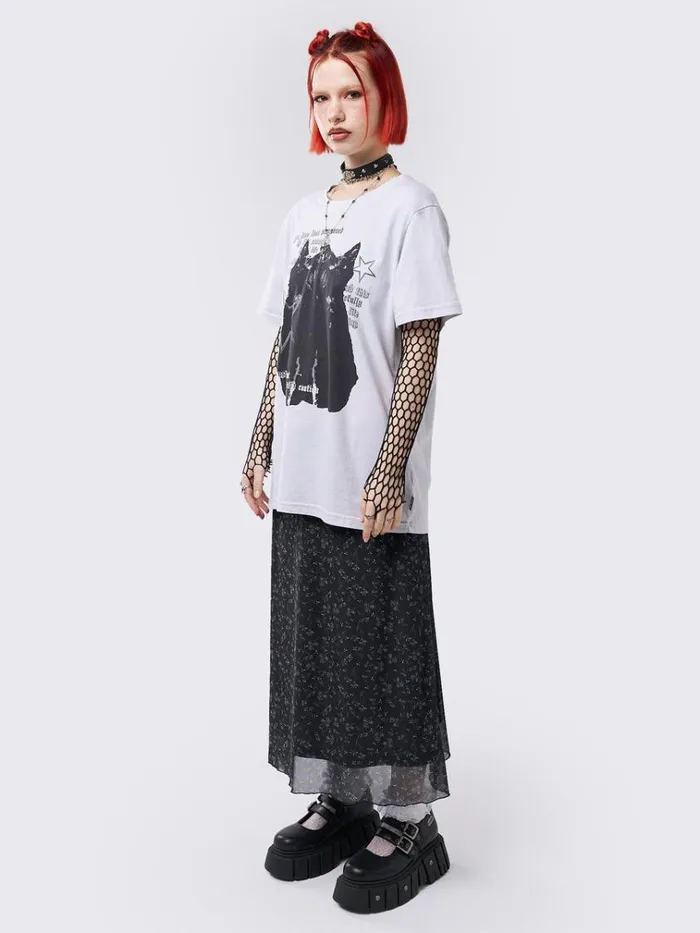 Clothing Cautious Kitty Graphic Tshirt Minga London Graphic Tees