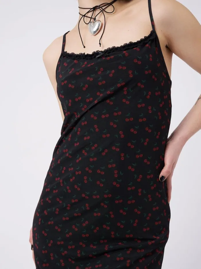 Clothing Cherry Cola Mesh Maxi Dress Minga London Dresses
