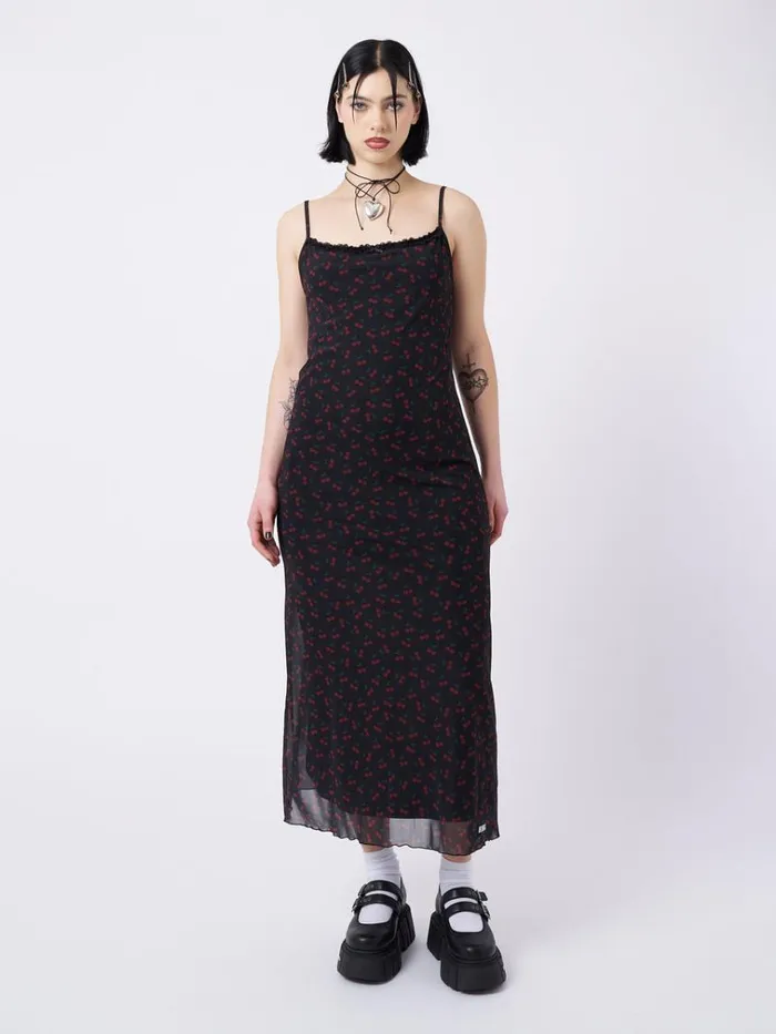 Clothing Cherry Cola Mesh Maxi Dress Minga London Dresses
