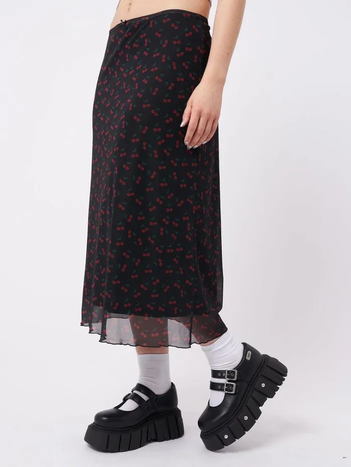 Clothing Cherry Cola Mesh Midi Skirt Minga London Skirts