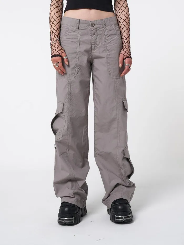 Clothing Cleo Grey Y2k Cargo Pants Minga London Cargo