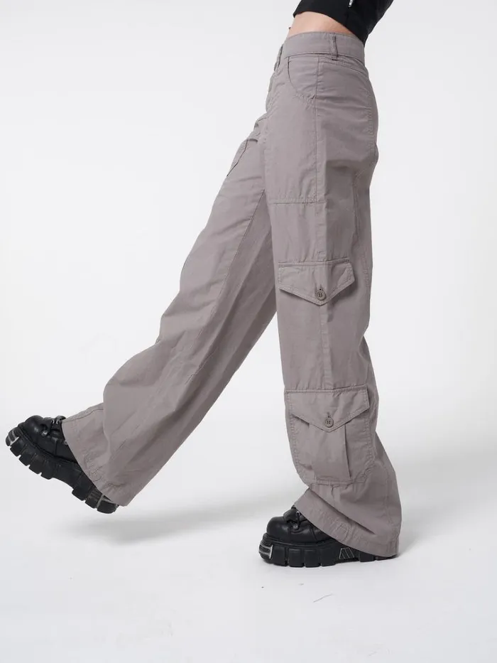 Clothing Cleo Grey Y2k Cargo Pants Minga London Cargo