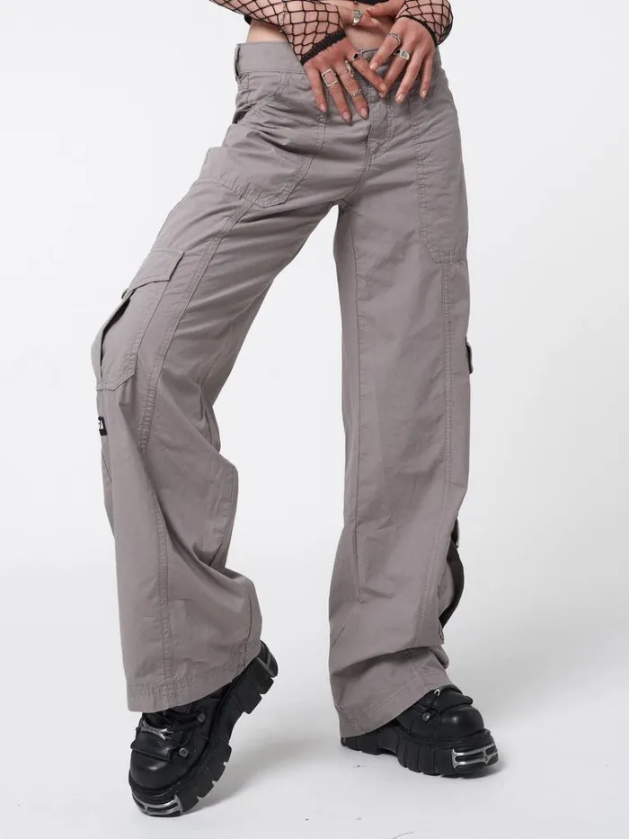 Clothing Cleo Grey Y2k Cargo Pants Minga London Cargo