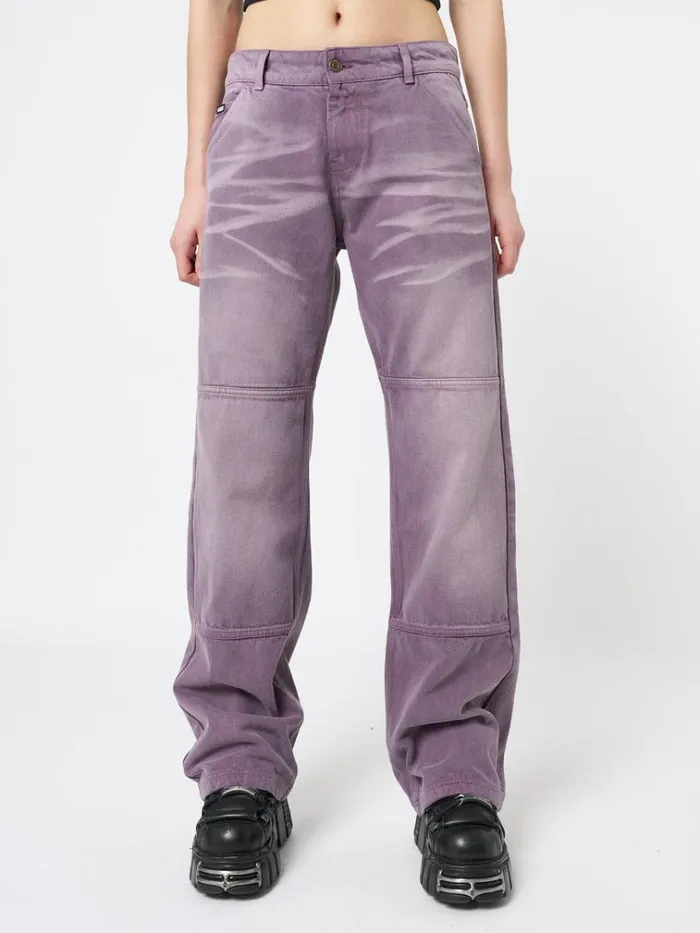 Clothing Cora Washed Mauve Straight Jeans Minga London Jeans
