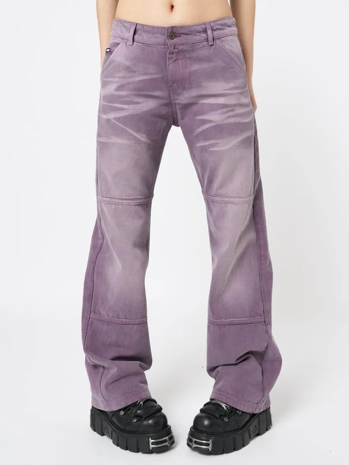 Clothing Cora Washed Mauve Straight Jeans Minga London Jeans