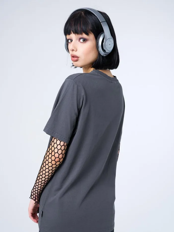 Clothing Cryptic Cross Graphic Grey Tshirt Minga London Graphic Tees