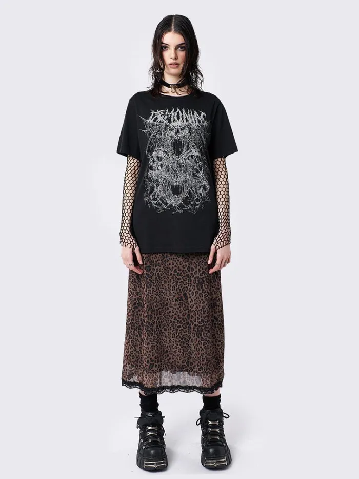Clothing Demoniac Black Graphic Tshirt Minga London Graphic Tees