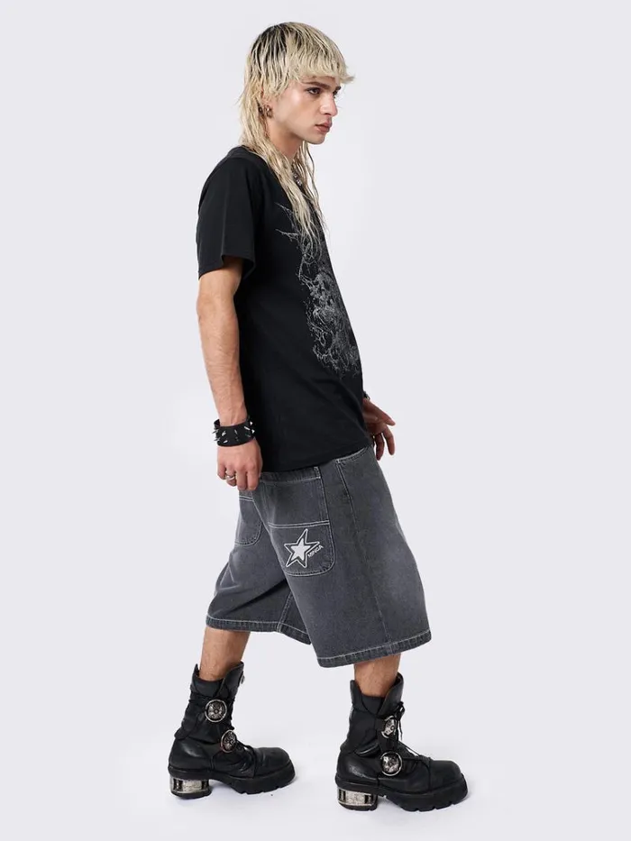 Clothing Demoniac Black Graphic Tshirt Minga London Graphic Tees
