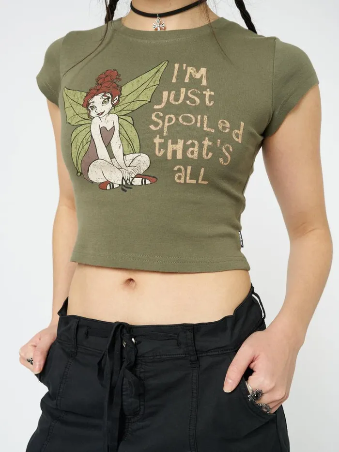 Clothing Ember Fairy Graphic Baby Tee Minga London Crop Tops