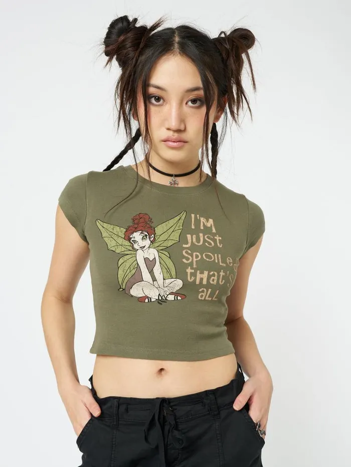 Clothing Ember Fairy Graphic Baby Tee Minga London Crop Tops