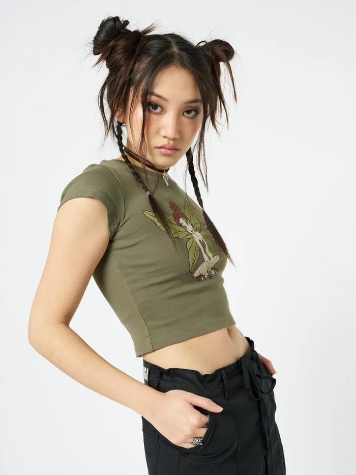 Clothing Ember Fairy Graphic Baby Tee Minga London Crop Tops