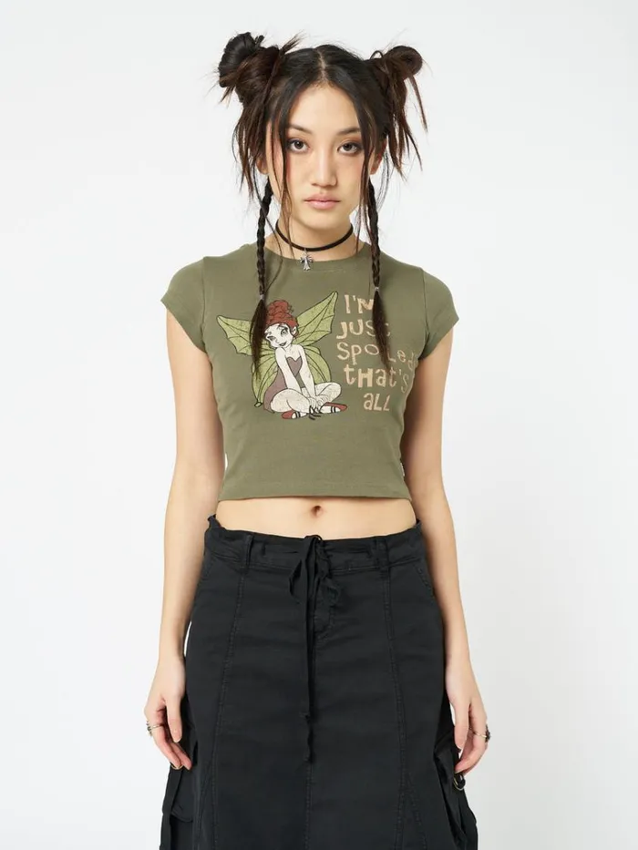 Clothing Ember Fairy Graphic Baby Tee Minga London Crop Tops
