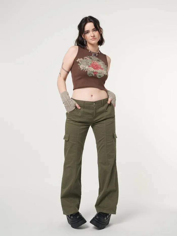 Clothing Eve Green Y2k Cargo Pants Minga London Cargo