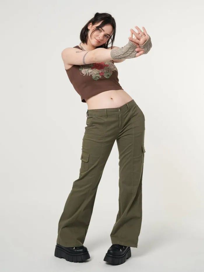 Clothing Eve Green Y2k Cargo Pants Minga London Cargo