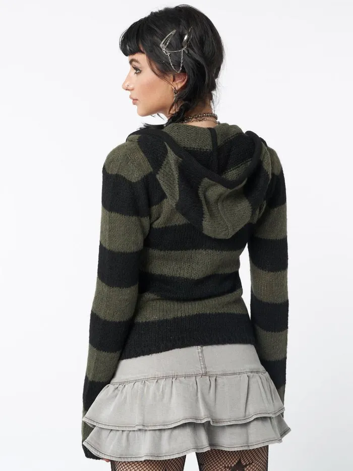Clothing Forest Stripes Knitted Hoodie Minga London Sweaters