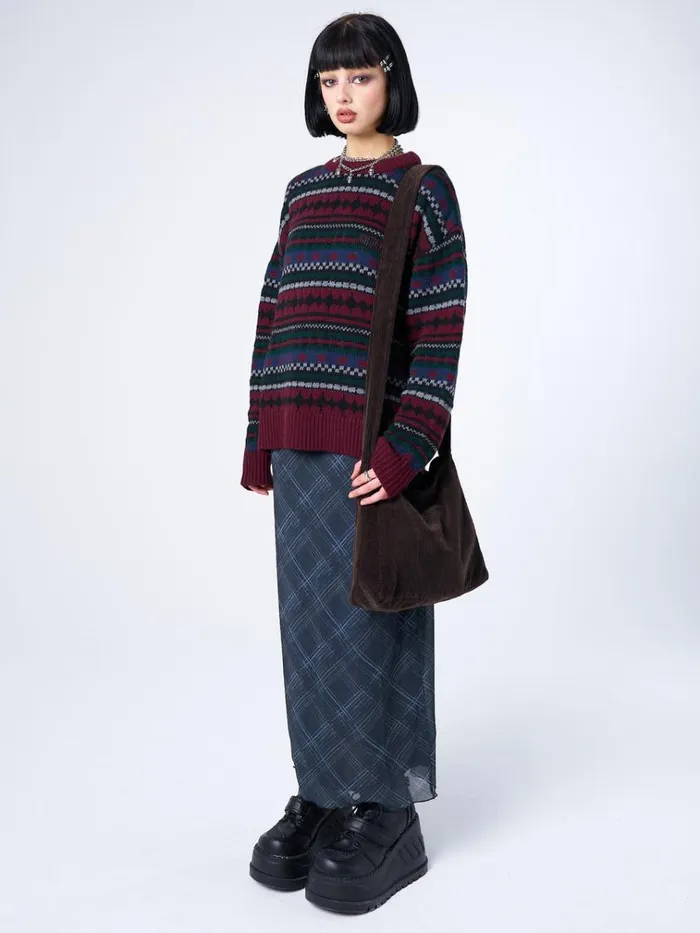 Clothing Grandpa Jacquard Knit Jumper Minga London Sweaters