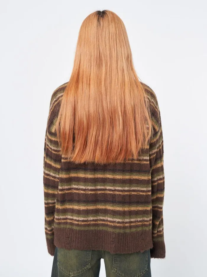 Clothing Hazel Striped Chunky Knit Jumper Minga London Sweaters