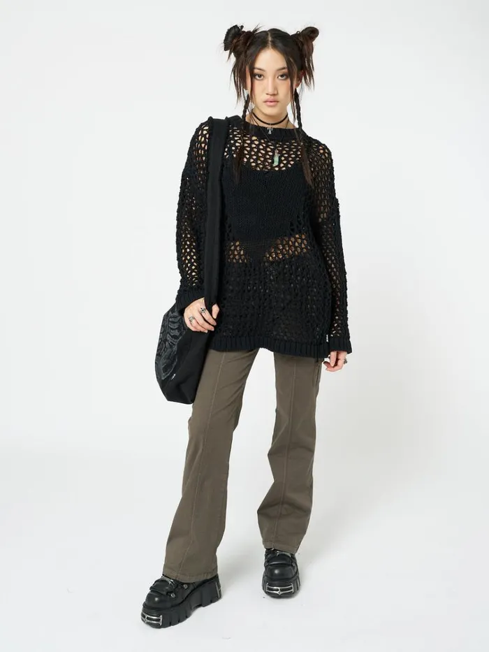 Clothing Heart Stopper Open Knit Jumper Minga London Sweaters