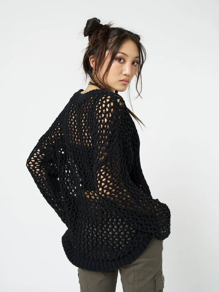 Clothing Heart Stopper Open Knit Jumper Minga London Sweaters