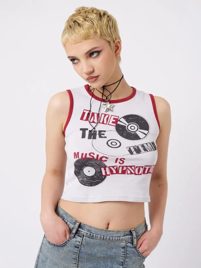 Clothing Hypnotic Graphic Print Vest Top Minga London Tank Tops