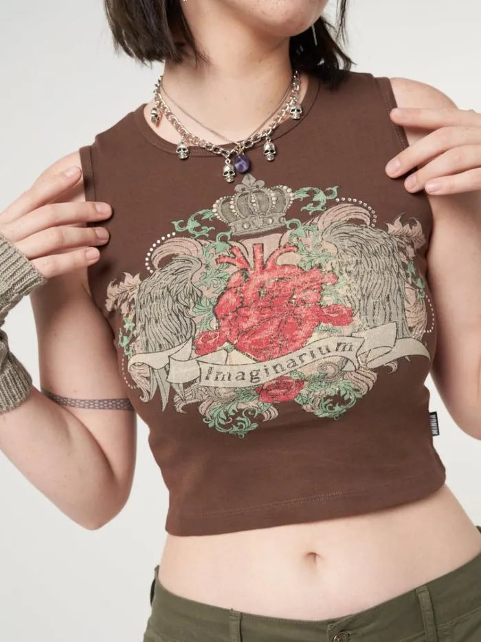 Clothing Imaginarium Diamante Vest Top Minga London Tank Tops