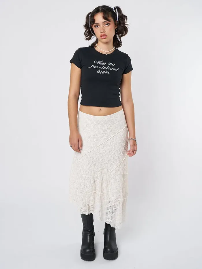Clothing Internet Brain Black Baby Tee Minga London Crop Tops