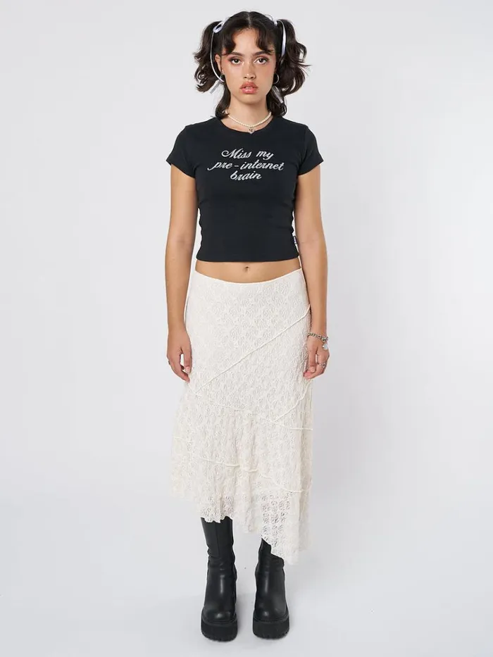 Clothing Internet Brain Black Baby Tee Minga London Crop Tops