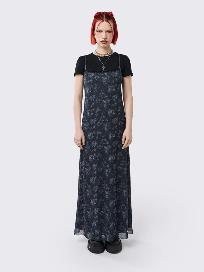 Clothing Isadora Floral Mesh Maxi Dress Minga London Dresses