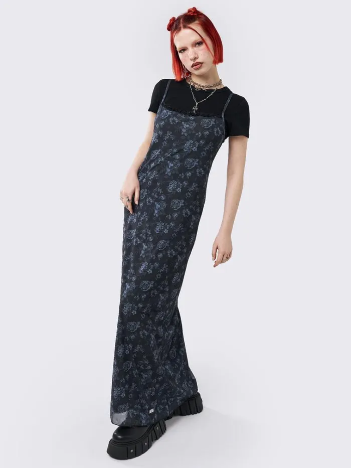 Clothing Isadora Floral Mesh Maxi Dress Minga London Dresses