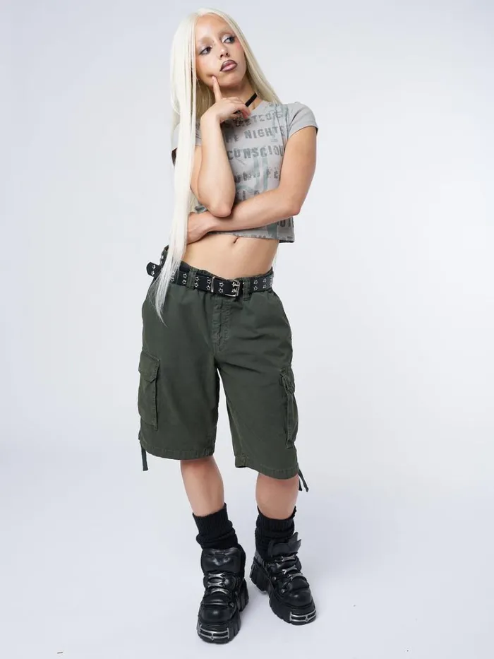 Clothing Issa Green Long Cargo Shorts Minga London Cargo