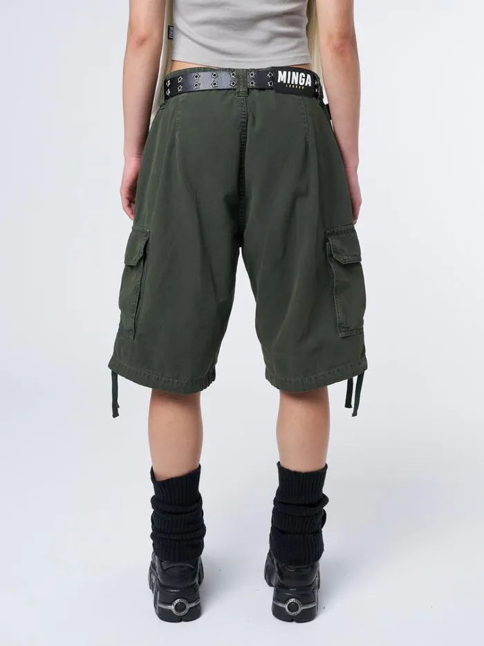 Clothing Issa Green Long Cargo Shorts Minga London Cargo
