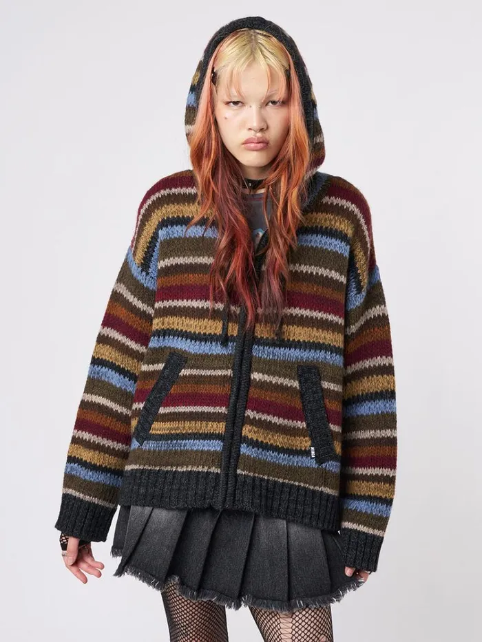 Clothing Jacky Oversized Knitted ZipUp Hoodie Minga London Jackets