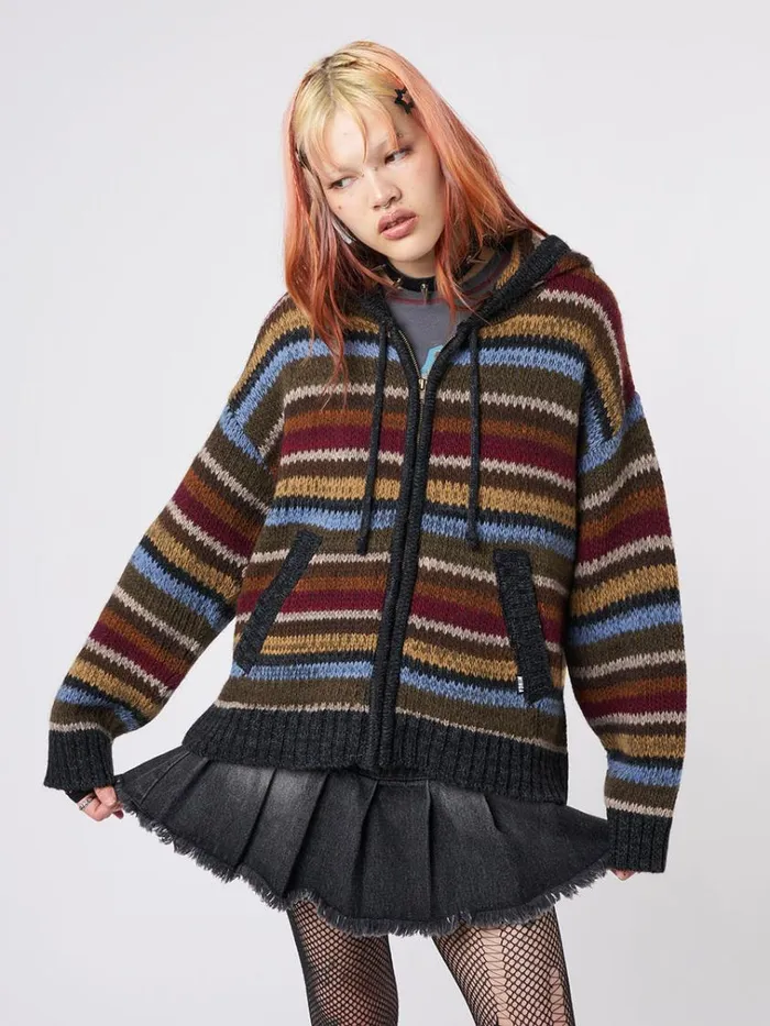 Clothing Jacky Oversized Knitted ZipUp Hoodie Minga London Jackets